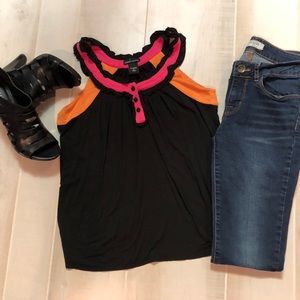 Moda International Black Color Black Tank